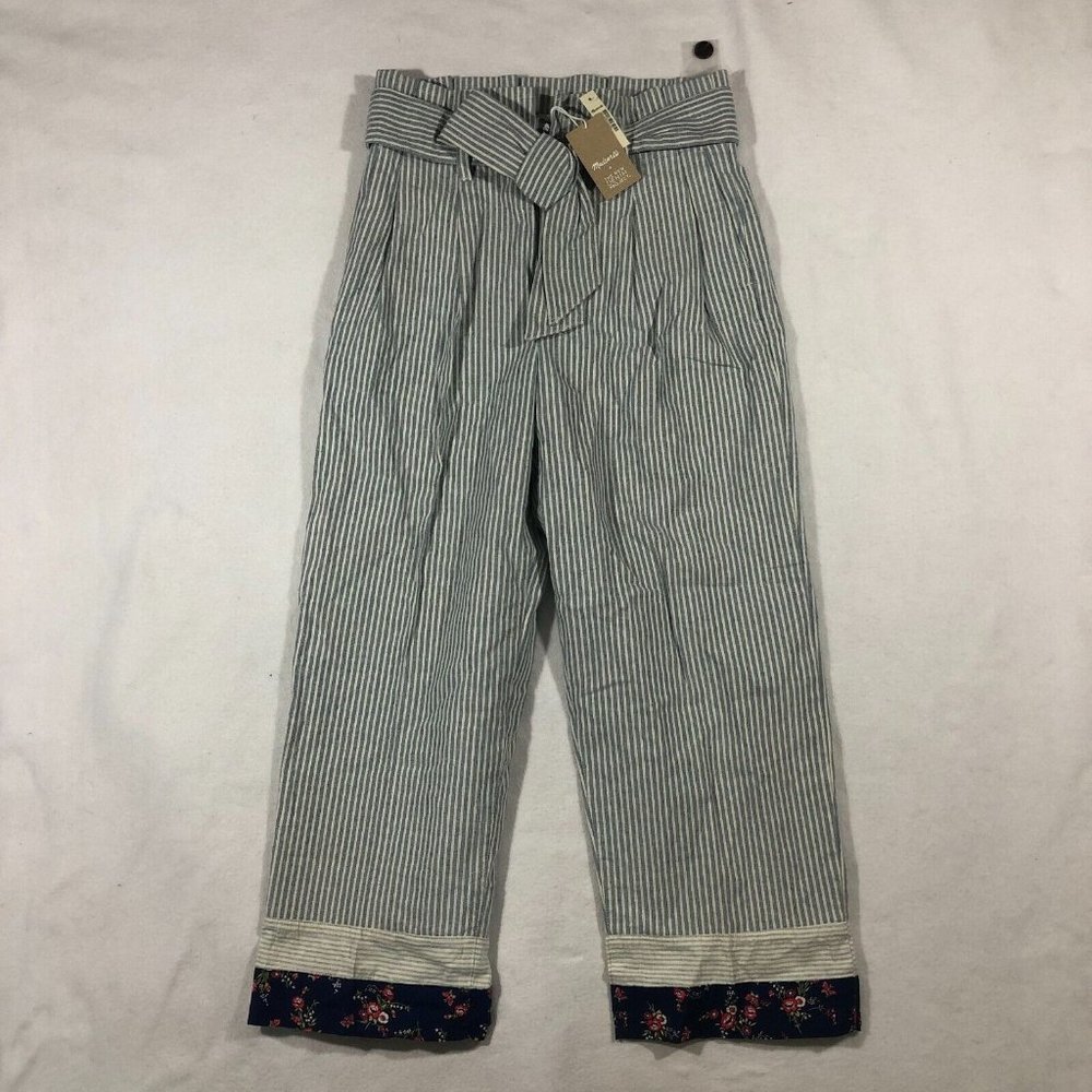 NEW Madewell X New Denim Project Womens 6 Patchwork Paperbag Pants K6367 NWT $88
